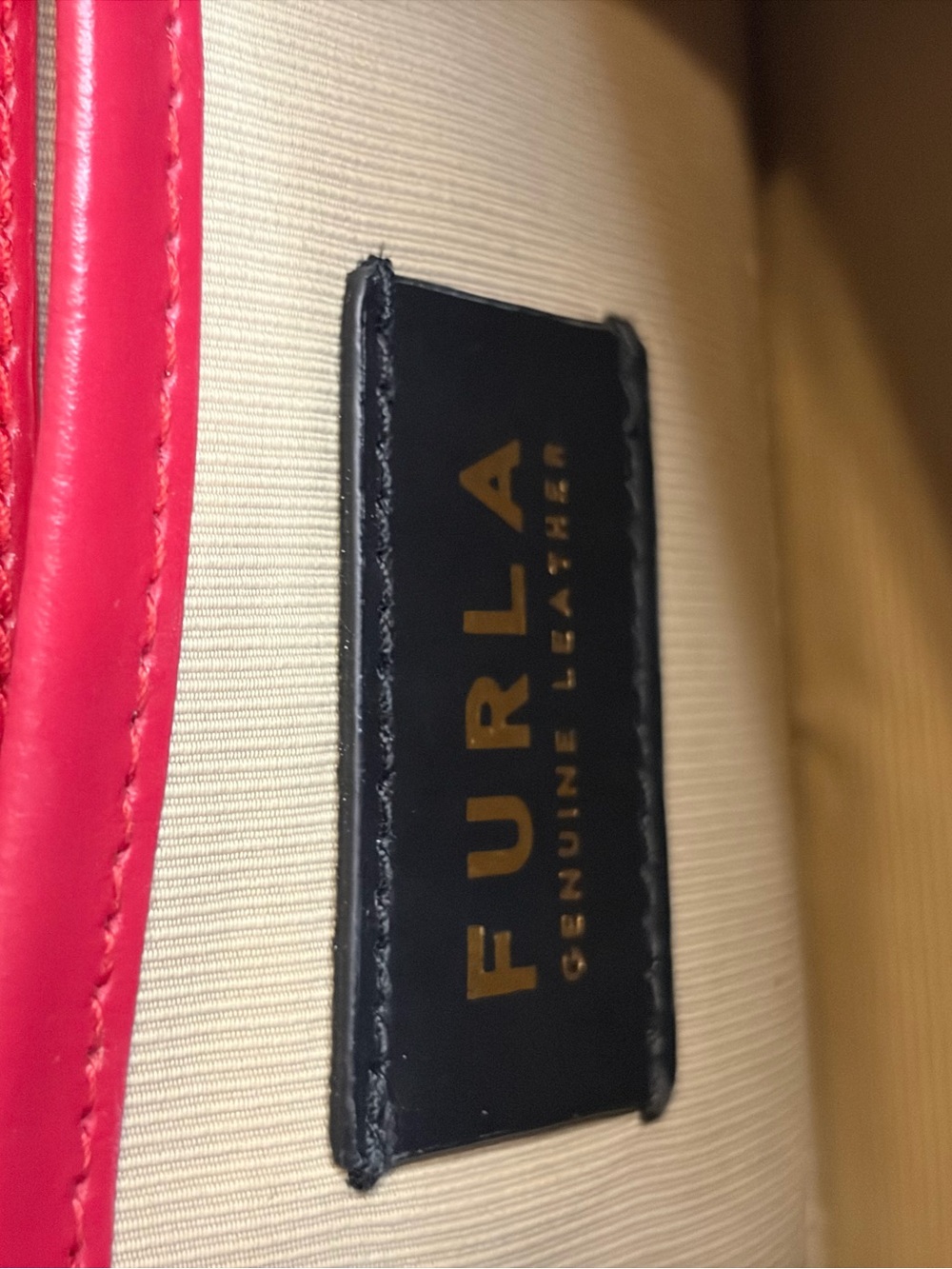 Furla Metropolis Red Leather Mini Crossbody - Picture 9 of 11